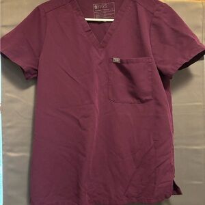 Figs Women’s Catarina Scrub Top in Deep Purple SMALL
